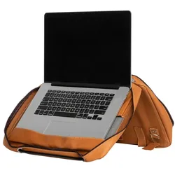 R-Go Tools R-Go Viva 15.6" Laptoptasche, Vollnarbenleder (LWG-Zertifizierung), Integrierter Laptop-Ständer, Schultergurt, Braun