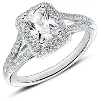 JEWLIX Verlobungsring Zirkoniabesetzter Verlobungsring aus Sterlingsilber von JEWLIX silberfarben 48