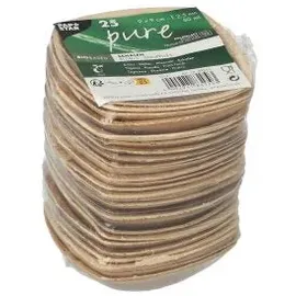 Papstar Schalen Palmblatt 350 ml 25 St. Natur Quadrato