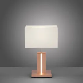 just light. LED-Tischleuchte, Holzdekor, CCT Farbmanagement, dimmbar, Wippschalter