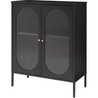 [en.casa] Sideboard Karlskrona 102x80x40 cm Schwarz