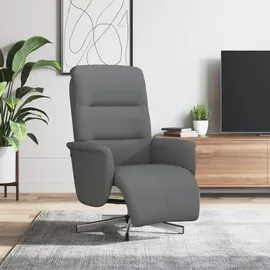 vidaXL Relaxsessel mit Fußteil Stoff 56,7 x 105 x 89,2 cm Dunkelgrau drehbar