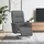 vidaXL Relaxsessel mit Fußteil Stoff 56,7 x 105 x 89,2 cm Dunkelgrau drehbar
