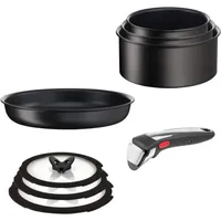 Tefal Ingenio Unlimited L39590, Gemischtes Set, Schwarz, Aluminium, Titan, Schwarz, Glas - Schwarz