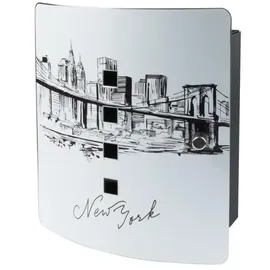 Burg Wächter Burg-Wächter Schlüsselkasten Skyline NY - 24.0 x 21.0 x 7.0 cm