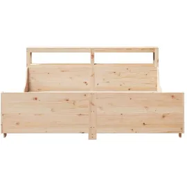 vidaXL Massivholzbett 180 x 200 cm Braun