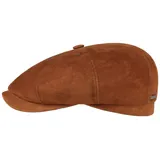 Stetson Hatteras Schirmmütze Flatcap Ziegenveloursleder Made in Germany Herren Sommer Winter braun 60 cm - 60