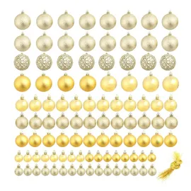 vidaXL 100-tlg. Weihnachtskugel-Set 3/4/6 cm Golden
