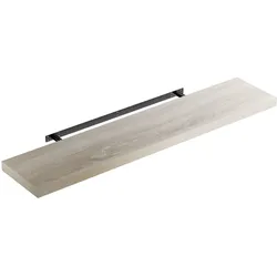 Wandregal Schweberegal 110cm Eiche + Halterung