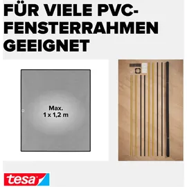 Tesa Insektenschutzfenster Insect Stop 100 x 120 cm Anthrazit
