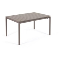 Natur24 Nosh Zaltana Outdoor-Tisch aus Aluminium mattbrauner 140 (200) x 90 cm