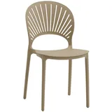 KONTE.DESIGN Set mit 4 Stühlen GIBILTERRA aus Polypropylen, beige, stapelbar