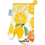 Kracht Küchen Textilien Limoncello Baumwoll Kochhandschuh bedruckt 20x30 cm bunt 2er Pack - bunt