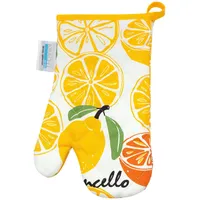 Kracht Küchen Textilien Limoncello Baumwoll Kochhandschuh bedruckt 20x30 cm bunt 2er Pack - bunt