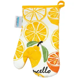 Kracht Küchen Textilien Limoncello Baumwoll Kochhandschuh bedruckt 20x30 cm bunt 2er Pack - bunt