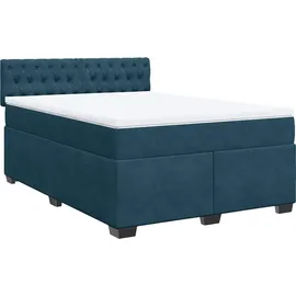 vidaXL Boxspringbett 140 x 200 cm Blau