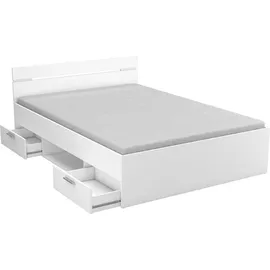 Demeyere Stauraumbett MICHIGAN 140 x 200 cm Holz lackiert weiß