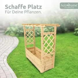 holz4home holz4home® Pflanzkasten mit Dach aus Tannenholz inkl. Vlieseinlage M