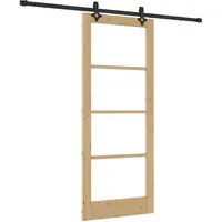 vidaXL Schiebetür Sonstiges Braun 83 x 202 cm Holz und Metall