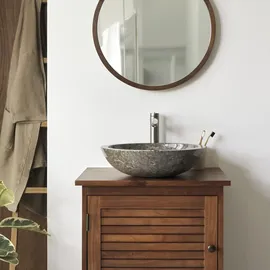 Tikamoon Waschbecken aus grauem Marmor Calypso grey