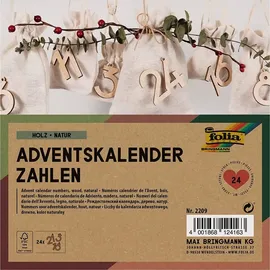 Folia Adventskalender-Holzzahlen natur 2021 2209