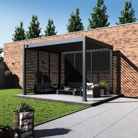 Paragon Lamellen Sichtschutz für Pergola Grand Tuscan 12 114 x 2,34 m Grau