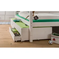 Infanskids Bettschubkasten mit 2 Rollschubkästen und Pfosten