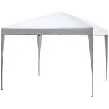 Outsunny Pavillon ca. 3x3m, wasserabweisend Stabil Winterfest Pop-up Faltpavillon Faltbar Partyzelt Gartenzelt mit UV-Schutz, Stahl und Oxford-Gewebe, weiß für Gartenpartys und Events Aosom.de