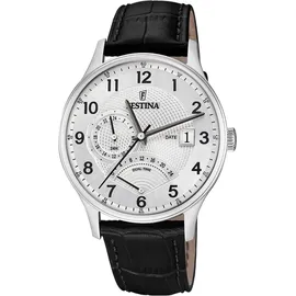 Festina Herrenuhr Klassik Armbanduhr Leder schwarz UF16983/A - Schwarz