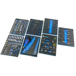 HBM 262er Pack Premium-Werkzeuge für Werkzeugträger - BLAU
