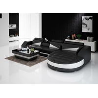 JVmoebel Ecksofa Ecksofa L-Form Wohnlandschaft Designer Sofa Couch Polster Sitz Leder, Made in Europa schwarz
