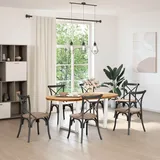 vidaXL Esstisch Hellbraun 180x90x74 cm Massivholz Eiche Oval