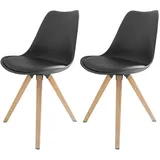 byLIVING Kira 2-er Set, Kunstleder schwarz