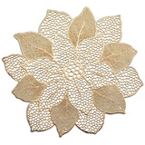 Zeller Present Zeller 26917 weihnachtliches, schickes Platzset Flower, PVC, Gold