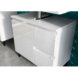 Germania Waschbeckenunterschrank »Scantic«, Breite 60 cm, Badezimmerschrank, verstellbarer Einlegeboden, weiß