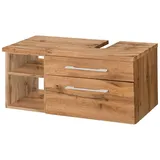 WELLTIME Waschbeckenunterschrank "Davos", braun (eichefarben, eichefarben), B:90cm H:41cm T:47cm, Schränke, Waschbeckenunterschrank, Breite 90 cm