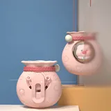 Tragbarer Usb-nackenventilator In Niedlicher Schweinchenform, 3 Windgeschwindigkeiten Und Versteckten Rotorblättern.