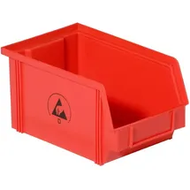 WARMBIER ESD-Sichtlagerkasten IDP-STAT, ableitend, rot