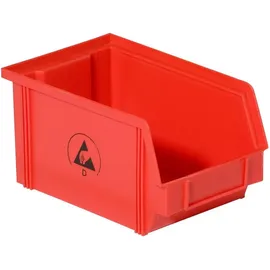 WARMBIER ESD-Sichtlagerkasten IDP-STAT, ableitend, rot
