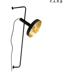 Faro Wandleuchte WHIZZ IP27, IP20, schwarz, gold FAR-20165-95