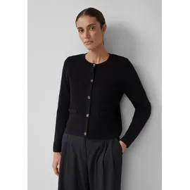 s.Oliver Cardigan aus Baumwollmix mit Ziertaschen Schwarz 46