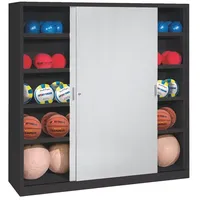 C+P Ballschrank mit Vollblech-Schiebetüren (Typ 4), HxBxT 195x160x50 cm,