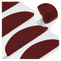 vidaXL Stufenmatten Selbstklebend 15 Stk. 65x22,5x3,5 cm Rot