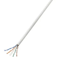 TRU Components Netzwerkkabel CAT 6 U/UTP 4 x 2 x 0.27 mm2 Weiß 25 m