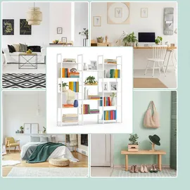 Relaxdays Bücherregal 166 x 158 x 24 cm Weiß