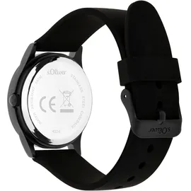 s.Oliver The Black Rush 0 mm Silikongehäuse schwarz Silikonarmband schwarz