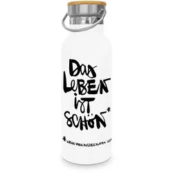 Design@Home Edelstahl Isolierflasche Schönes Leben 0,5l