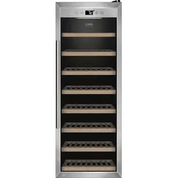 CASO Weinkühlschrank "647 WineSafe 43", G (A-G), schwarz (edelstahl, schwarz), B:39,5cm H:103,5cm T:67,5cm, Weinkühlschränke