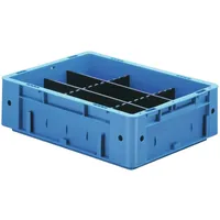 La-Ka-Pe Unterteiler Stapelbox Polypropylen 1150x80mm anthrazit 10Stück