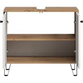 trendteam Waschbeckenunterschrank Touch 69 x 61 x 33 cm Weiß Matt